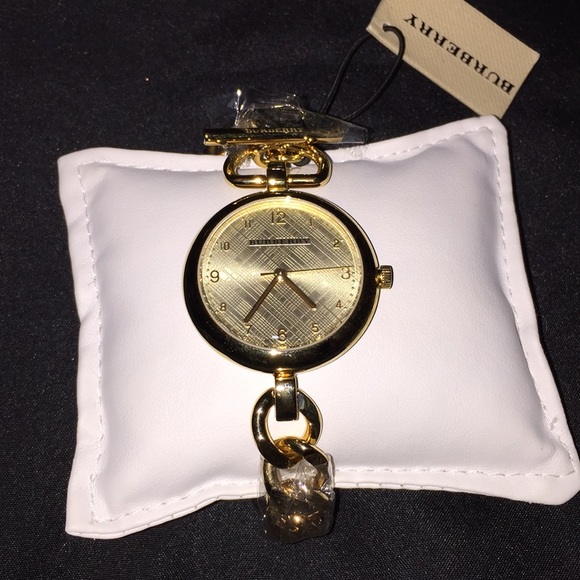 Burberry Accessories - Burberry Ladies Gold Mini Watch